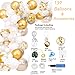 Balloon Garland Arch Kit, Balloons Garland Set Gold White Balloons Confetti Artificial Palm Wedding Shower Birthday Party Halloween Decorations DIY Decor Pack of 139
