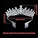 Hicarer Queen Crown Princess Tiara Wedding Bridal Crown Women and Girls Crystal Headbands with Comb, Princess Prom Birthday Party Hair Accessories, Silver
