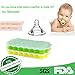 Ice Cube Trays,2 Pack Food Grade Silica Gel Flexible and BPA Free 74 Cubes Ice Trays with Lid Stackable Mini Cocktail Whiskey Ice Cube Mold Storage Containers-Green/Yellow