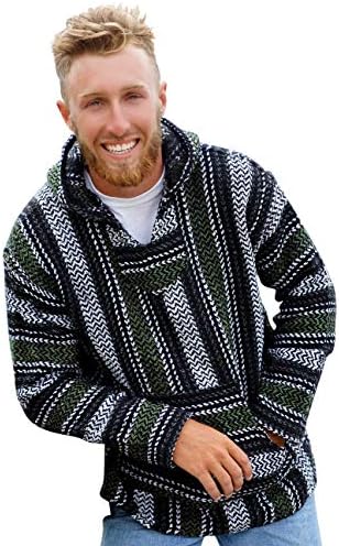 Ramatex Olive Baja Hooded Pullover Front Pouch Pocket, Brushing Inside