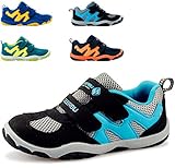 DADAWEN Boy's Leather Casual Outdoor Breathable Running Shoes Sneakers(Toddler/Little Kid/Big Kid)