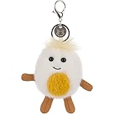 Apricot Lamb Food Food Plushies Delicious Boiled Egg Cute Keychain, Soft Stuffed Plush Keychain Toys for Kids’ Backpack, Purse