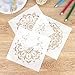 LOCOLO Mandala Stencils Set of 9 (6 x 6 inch) Reusable Stencil Laser Cut Painting Template Wood Floors Wall Fabric Furniture Stencils