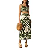 THLAI Women 2 Piece Midi Skirt Sets Tropical Print Crop Top and Midi Skirt Set Summer Casual Vacation Outfits