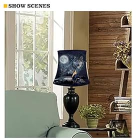 Cozeyat Palm Tree Beach Table Lamp Shades Mandala Desk Lamp Shade Handcrafted,Spider Lamp Shade Barrel Fabric Lampshade… 51zaJRk%2BH6L