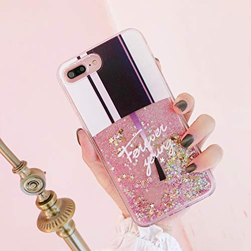 Omio for iPhone Xs Max Case Flowing Liquid Sparkle Creative Nail Polish Design Fashion Quicksand Cover for iPhone Xs Max Case Glitter Bling Slim Protective Anti Scratch Bumper Case for iPhone Xs Max