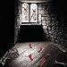 Halloween Decorations Crime Scene Party,Halloween Window Decals Wall Stickers Decor, Bloody Handprint Footprint Horror Zombie Party Decorations Supplies 2Sheets.