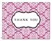 Note Card Cafe Thank You Cards with Gray Envelopes | 36 Pack | Damask Thank You | Blank Inside, Glossy Finish | for Greeting Cards, Occasions, Birthdays, Gifts