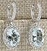 SOSUO Silver Fashion Women 925 Aquamarine Gemstone Bridal Stud Hoop Dangle Earrings(Style-Round)