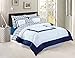 Utopia Bedding Printed Comforter Set with 2 Pillow Shams (Queen, Blue)