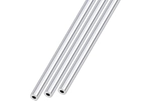 METALLIXITY 6063 Aluminum Tube (8mm OD x 4mm ID x 300mm L) 3Pcs, Aluminum Round Tubing - for Home Furnishing, Machinery, DIY Handicraft
