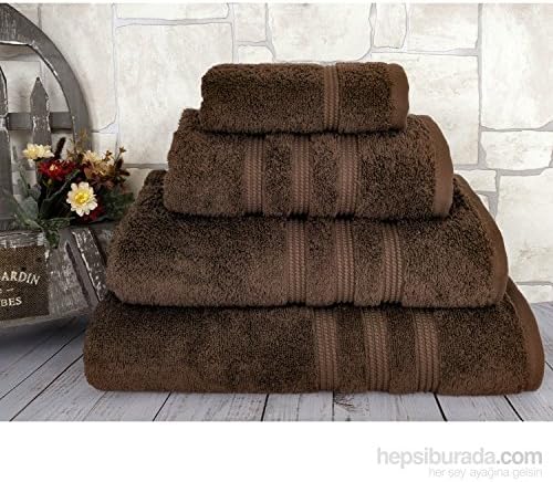 Serra Home Hotel &amp; Spa Classis Coresoft Dark Brown Towel 70x130 cm Soft Turkish Cotton Hand-Face Towel, Machine Washable Luxury Bath Sheet Set