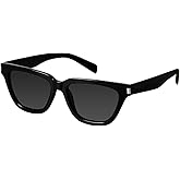 mosanana Trendy Small Cat Eye Polarized Sunglasses for Women Retro Square Narrow Skinny Sun Glasses MS52358