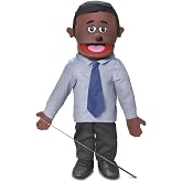 25" Calvin, Black Dad/Businessman, Full Body, Ventriloquist Style Puppet
