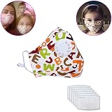 Doteonhome Dustproof Mouth Mask for Children,Cotton Activated Carbon N95 Mask with Valve
