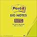 Post-it Super Sticky Big Notes, 22 x 22 Inches, 30 Sheets/Pad, 1 Pad (BN22), Large Neon Green Paper, Super Sticking Power, Sticks and Resticks