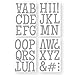 S·E·I Classic Glitter Heat Transfers Iron-on T-Shirt Letters, 3-Inch, Silver 4 Count