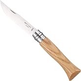 OPINEL Stainless Steel Folding Pocket Knife, Premium Woods (No. 06/Oak)