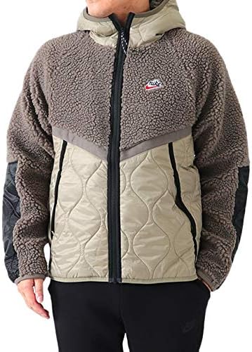 Amazon Co Jp Nike ナイキ ボアフリース キルティングジャケット Cu4447 040 ブラウン メンズ S Lt Brown 040 服 ファッション小物