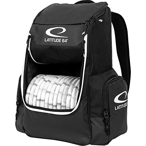Latitude 64 Core Disc Golf Backpack - Holds Up to 20 Discs - Lightweight and Compact Disc Golf Backpack (Black) - Thumbnail 6
