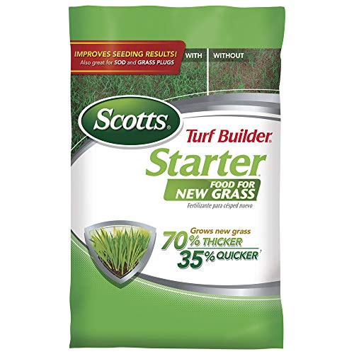Scotts Turf Builder Starter Food for New Grass, 42 lb. - Lawn Fertilizer for Newly Planted Grass, Also Great for Sod and Grass Plugs - Covers 14,000 sq. ft.