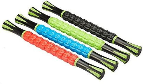 LibraJoy Trigger Point Muscle Roller Stick - Massager for Relief Pain, Sore, Cramping, Massage, Physical Therapy &amp; Body Recovery - 18 Inches (Red) by LibraJoy