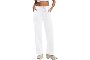 Metietila Womens High Waisted Straight Leg Pull-on Jeans Stretch Elastic Waist Jeans Drawstring Denim Pants
