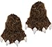 Wishpets Grizzly Bear Paw Slippers w/White Claws (Brown, Large)