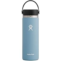Hydro Flask Water Bottle - Stainless Steel, Reusable, Vacuum Insulated- Wide Mouth with Leak Proof Flex Cap