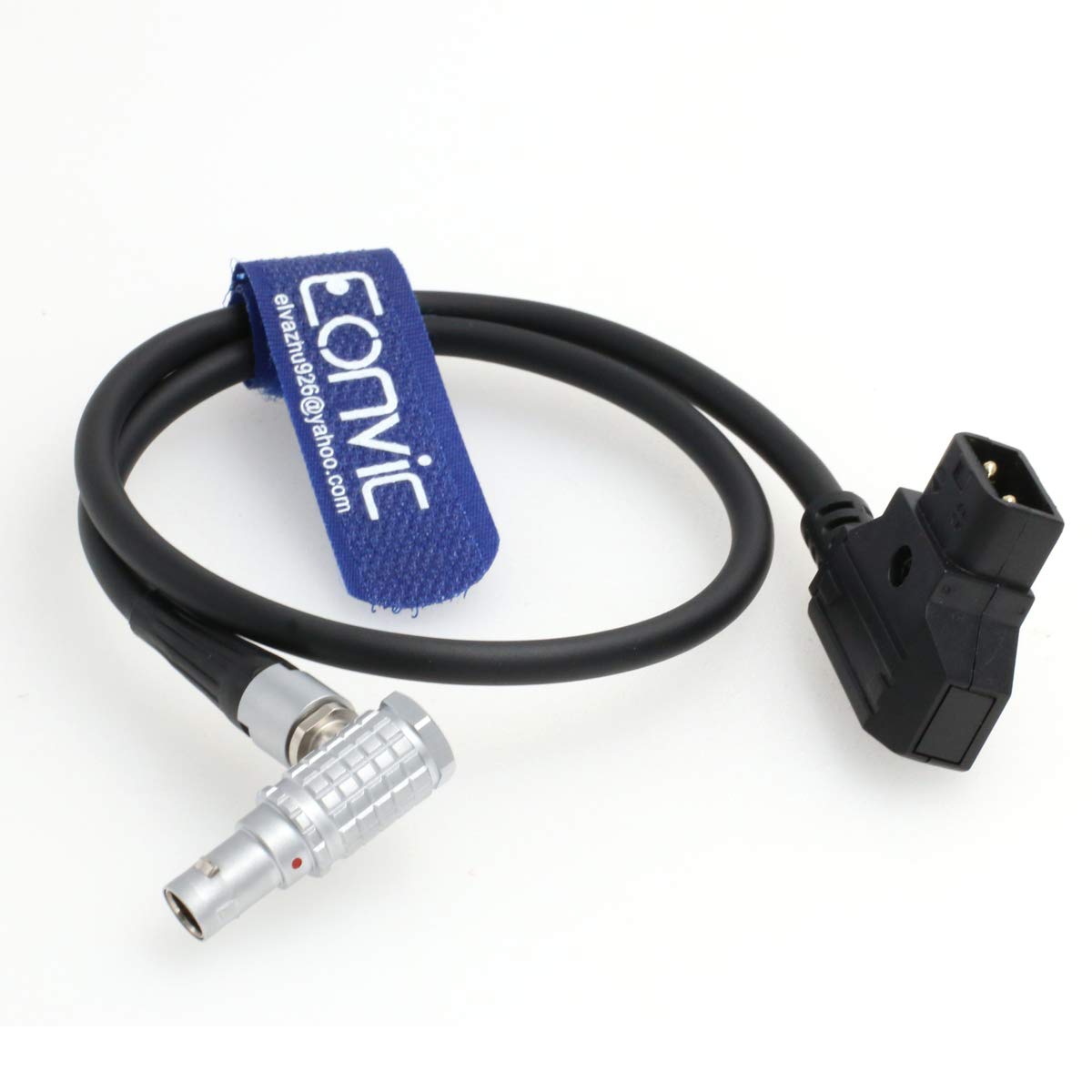 Eonvic D-TAP to 0B 2 Pin Male Power Adapter Cable for Teradek Bond ARRI RED Paralinx Preston Transvideo Offhollywood Switronix Panasonic (Right Angle 2Pin)