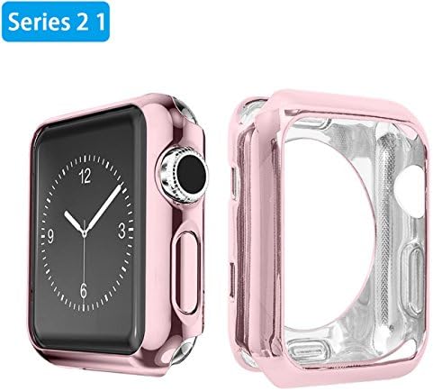 Apple Watch Case iwatch Series 2 Cover Soft TPU Bumper Scratch Resistant protector Case for Apple watch 2nd Edition 38mm Rose Gold