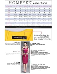 HOMEYEE Vestido elegante para mujer con cuello redondo y cuello redondo B228