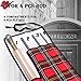 Maxcatch Carbon Fiber Fly Fishing Rod Travel Tube(Case) with Aluminum Cap – fits Any 9ft/10ft 4pcs Fly Rod (Thicken Fly Rod Sock-Tartan, for 9ft 4 pcs Fly Rod)