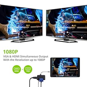 LiNKFOR Convertitore USB a VGA HDMI Dual Display con Funzione Bluetooth Adattatore USB C a HDMI VGA 3.5mm HD… - immagine 6