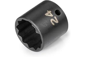 TEKTON 3/8 Inch Drive x 24 mm 12-Point Impact Socket | SID12324