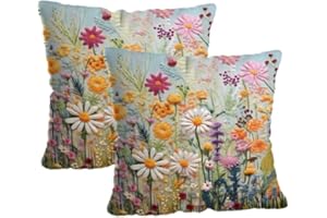 Pillowcases Set of 2 Standard Size Floral Printed Butterfly Pillow Cases Soft Breathable Cooling Pillowcase Decorative Pillow