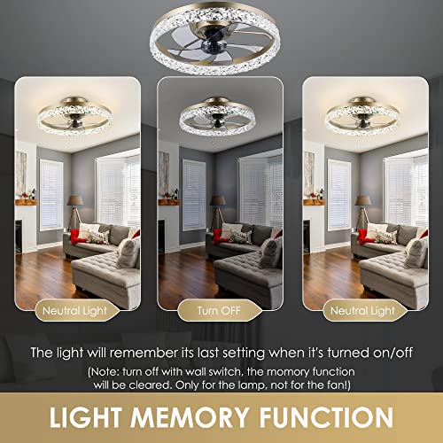 Kamlam Modern Low Profile Ceiling Fan and Remote, 20\