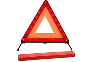 AISIBO Reflective Triple Triangle Car Warning Sign Roadside Hazard Sign Emergency Breakdown Board, Safety Triangle Warning Kit, Foldable Car Roadside Emergency Kit