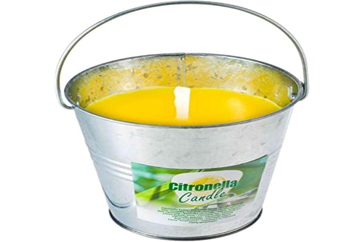 Citronella Candle 07936 Bucket Stainless Steel 10 x 10 cm Silver