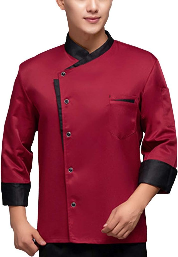 Manga Larga Unisexo Chaqueta de Chef Chaqueta de Chef Uniforme Clásico
