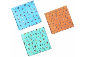 HexaFun 100% Pure Organic Cotton Unisex Handkerchief, Multi-color & Printed, Soft & Stylish, Hankies for Men & Women