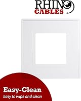 rhinocables Finger Plate Surround for Single Light Switch White Plastic (4) view 5