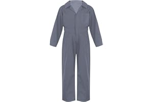 XUNZOO Girls Boys Mechanic Boiler Suit Cargo Photoshoot Coveralls Flight Suit Jumpsuit Kids Outfit