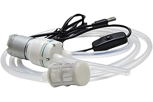 Wswqop USB Electric Self -Priming Pump, Wine Transfer Pump, Light, Delicious Portable Beer Pump for Wine Drinks, Silicon Tube