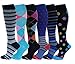 6 Pairs Pack Women Dr Motion Graduated Compression Knee High Socks (6 Pk New Assorted )