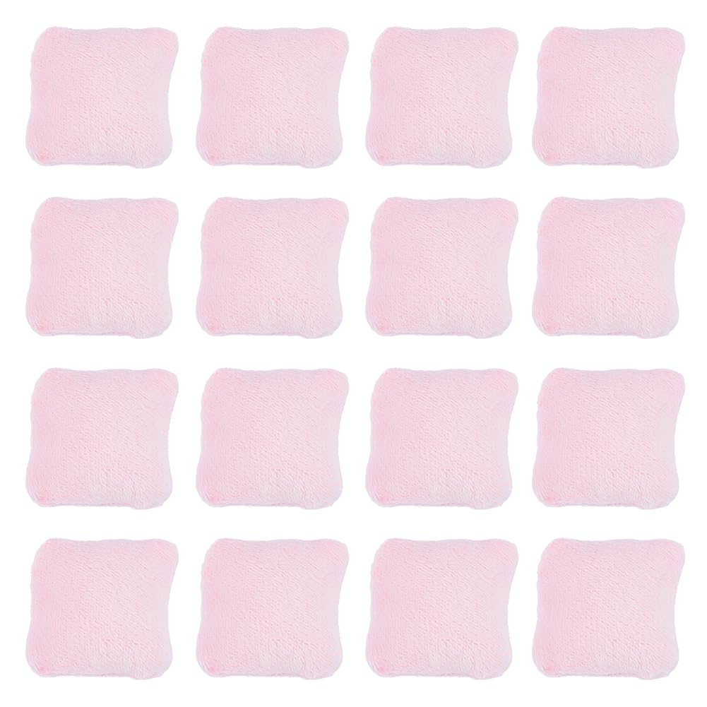 GOMAKERER 16 Pcs Mini Cushions Pink Pillow, Dollhouse Pillow Furniture Model Tiny House Simulated Pillow Cushions Doll Accessory for Sofa Bed Decor