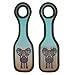 Neoprene Designer Luggage Tags by ART OF TRAVEL - Unique Fun Travel ID Labels for Baggage, Suitcases, Bags - Set of 2 - Artists Around the World. Design by Monika Strigel (Germany) - Elephant