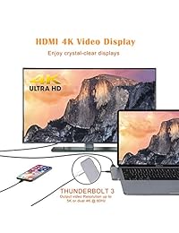 USB C Hub 7in2 Multi Port USB Type C adaptador con 4K HDM, lector de tarjetas microSD SD, 2 puertos USB 3.0 SANHO para MacBook Pro 2018 2016 2017 13" 15"