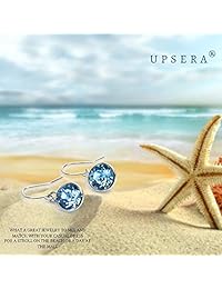 UPSERA Drop Dangle Earrings for Women Made with Swarovski Crystals Silver Tone Plated Jewelry Multiple colors
