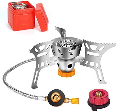 ANTPO Camping Gas Stove,Foldable 3500W with Convenient Piezo Ignition for Outdoor Hiking